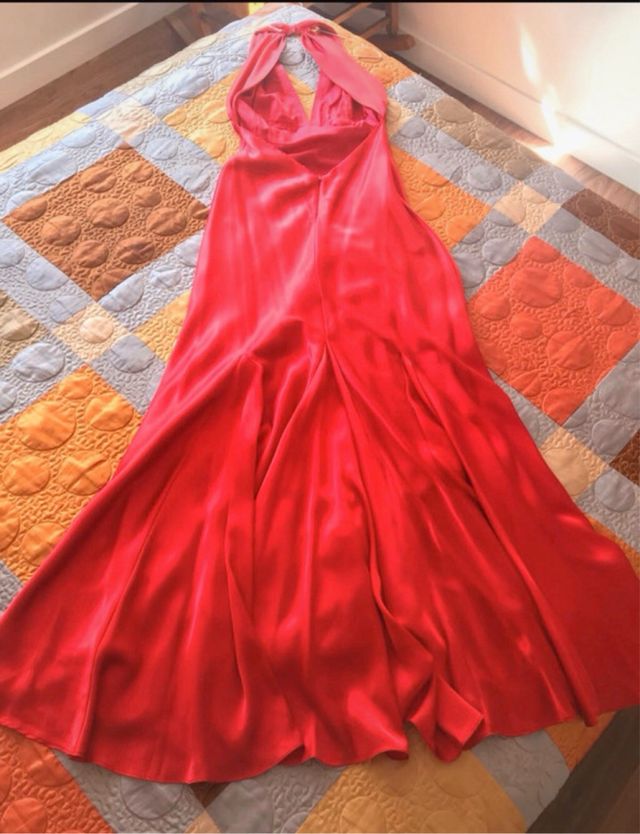 Vestido fiesta largo rojo El Corte Inglés