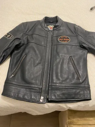 Chaqueta de cuero Harley-Davidson Negra