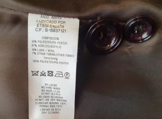 Abrigo paño jaspeado marrón y gris