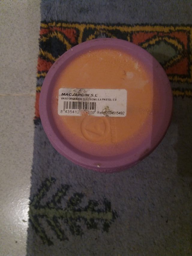 Maceta Orquídea Lila Pastel. Nueva