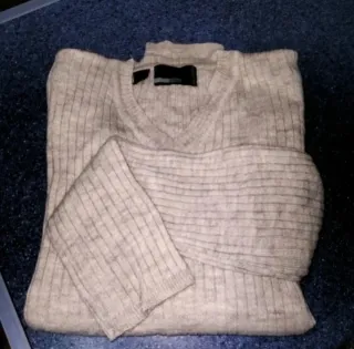 Jersey gris de punto fino