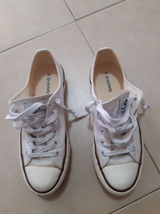 Bambas Victoria Tela T.39 Blancas