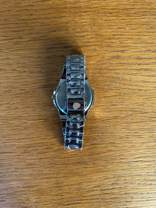 Orologio da uomo con quadrante in argento bianco