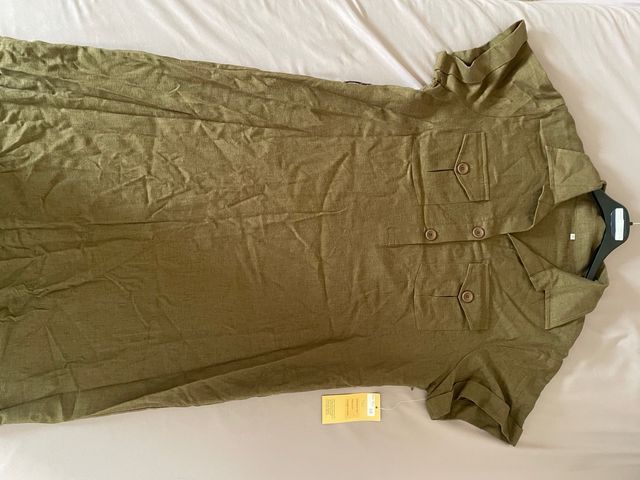 Vestido verde teja T50