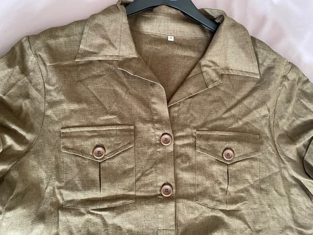 Vestido verde teja T50