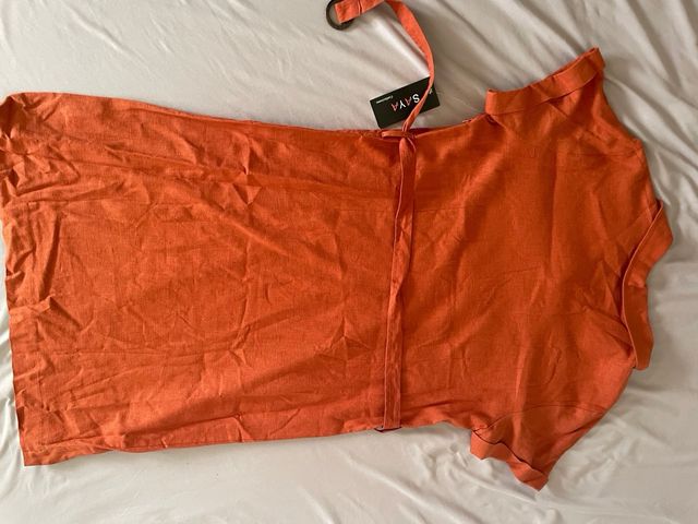 Vestido verde teja T50