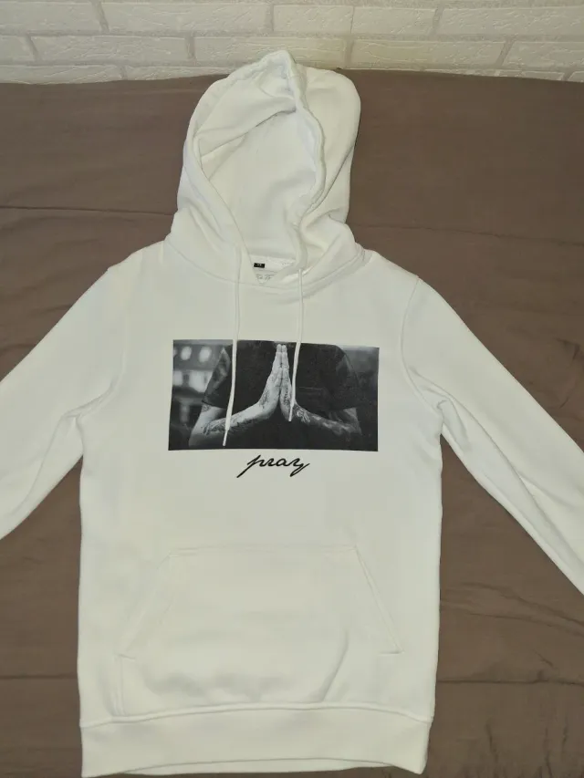 Sudadera Blanca Pray Talla XS