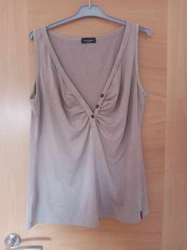 Camiseta Javier Simorra Talla 48 Beige, nueva