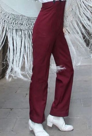 traje de flamenco echo a medida, color burdeos, xs