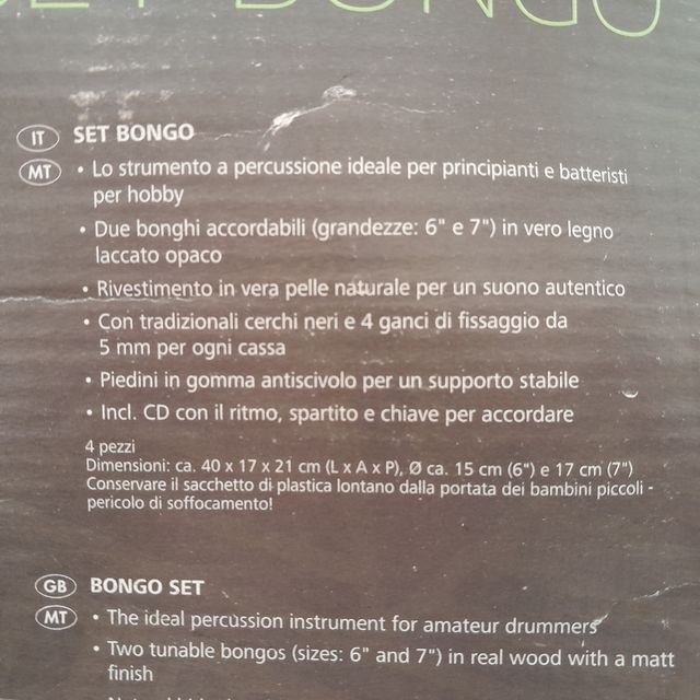 Set 2 Bonghi 6 e 7 Alta Qualità