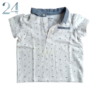 Polo Branco Kiabi 24 meses
