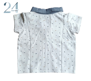 Polo Branco Kiabi 24 meses