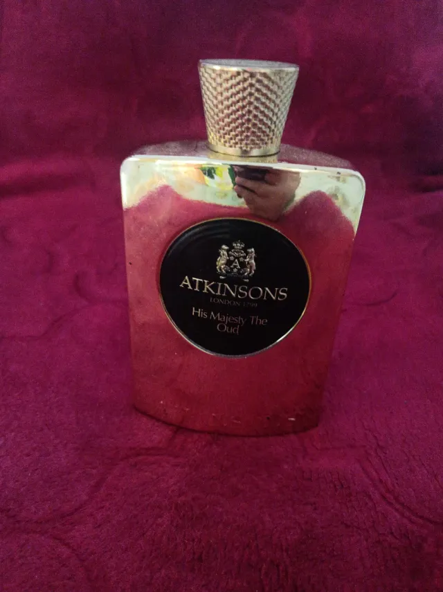 Frasco vacío perfume Atkinsons His Majesty The Oud