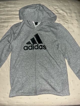Chaqueta Adidas Gris con Cremallera Talla 13-14