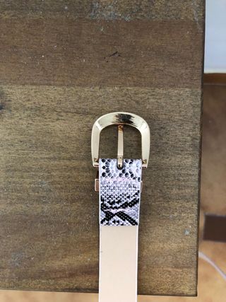 Cinturón Mujer Piel Serpiente Dorado