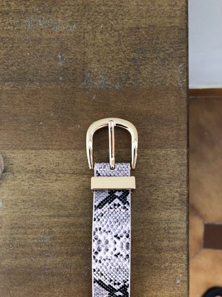 Cinturón Mujer Piel Serpiente Dorado