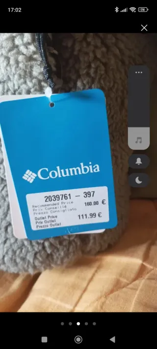 Chaqueta Columbia Gris Borreguito