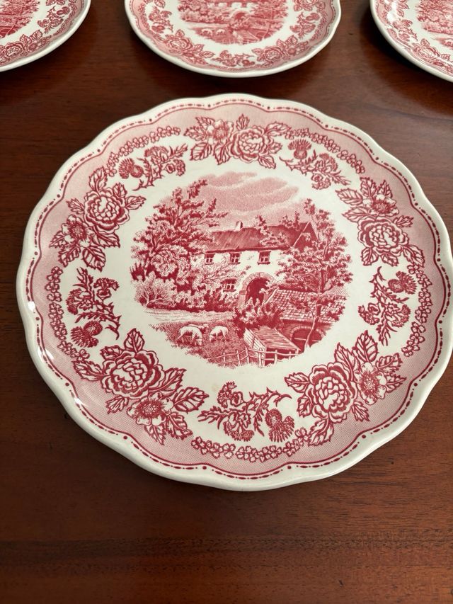 Set 7 Piatti Dolci Vintage Anni '70