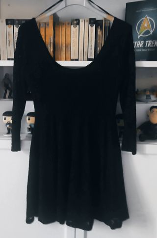 Mini vestito pizzo nero Forever 21 tg M