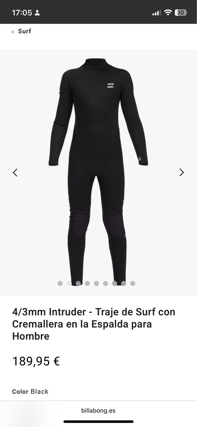 Neopreno Billabong 4/3 Hombre Talla L