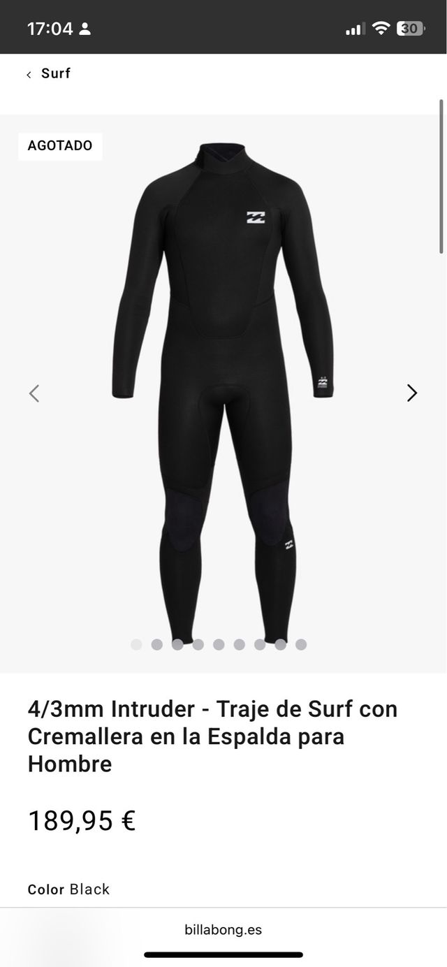 Neopreno Billabong 4/3 Hombre Talla L