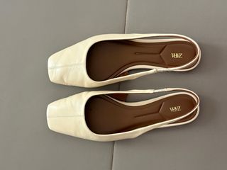 Zapatos Zara Piel Beige Slingback