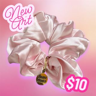 Elastico capelli Miu Miu raso colore rosa