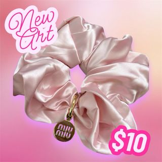 Elastico capelli Miu Miu raso colore rosa