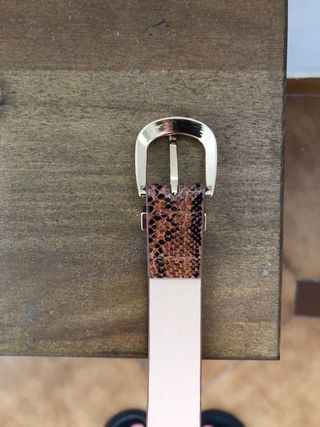 Cinturón Mujer Piel Serpiente Dorado