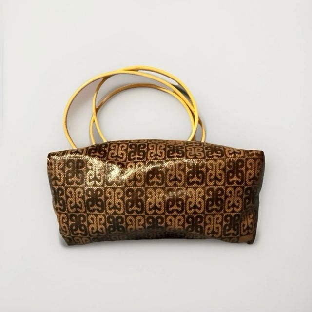 Borsa Piero Guidi tracolla marrone e oro