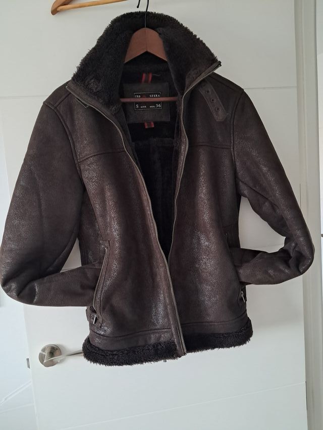 Abrigo Sfera Hombre Talla S Marrón Forro Polar