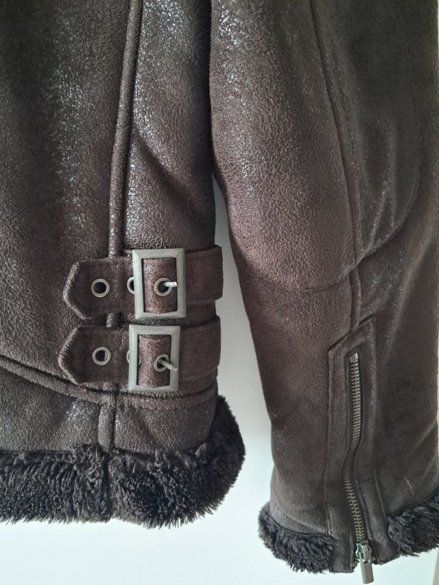 Abrigo Sfera Hombre Talla S Marrón Forro Polar