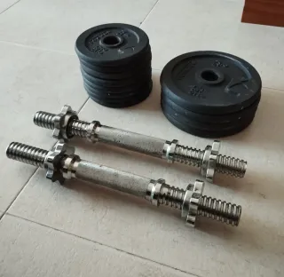 Mancuernas Domyos con discos