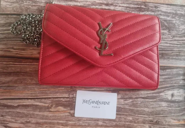 Borsa a tracolla Saint Laurent rossa