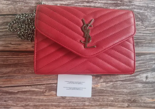 Borsa a tracolla Saint Laurent rossa