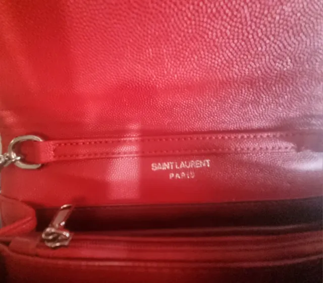 Borsa a tracolla Saint Laurent rossa