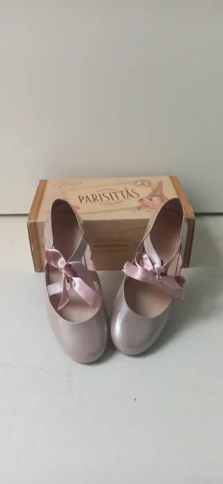 Zapatos Bailarinas Niña Piel Rosa