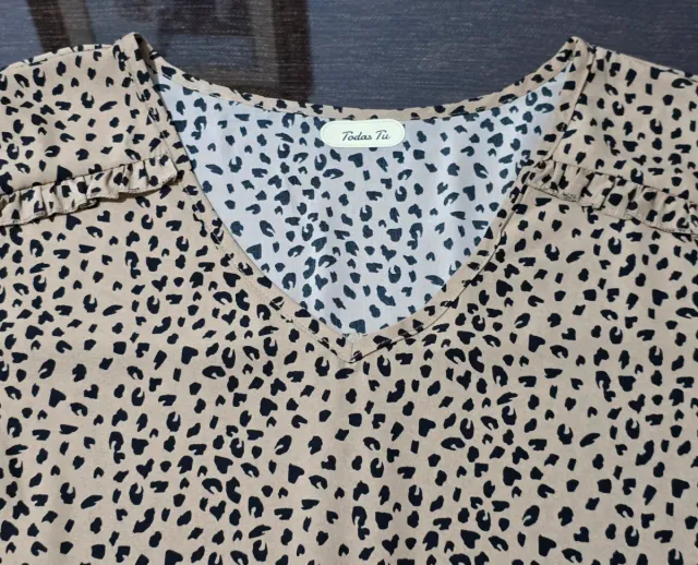 Blusa de manga larga estampada.