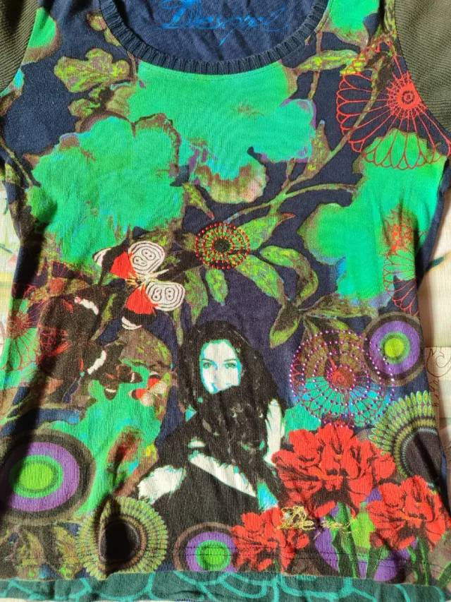 Camiseta Desigual Mujer Manga Larga Multicolor