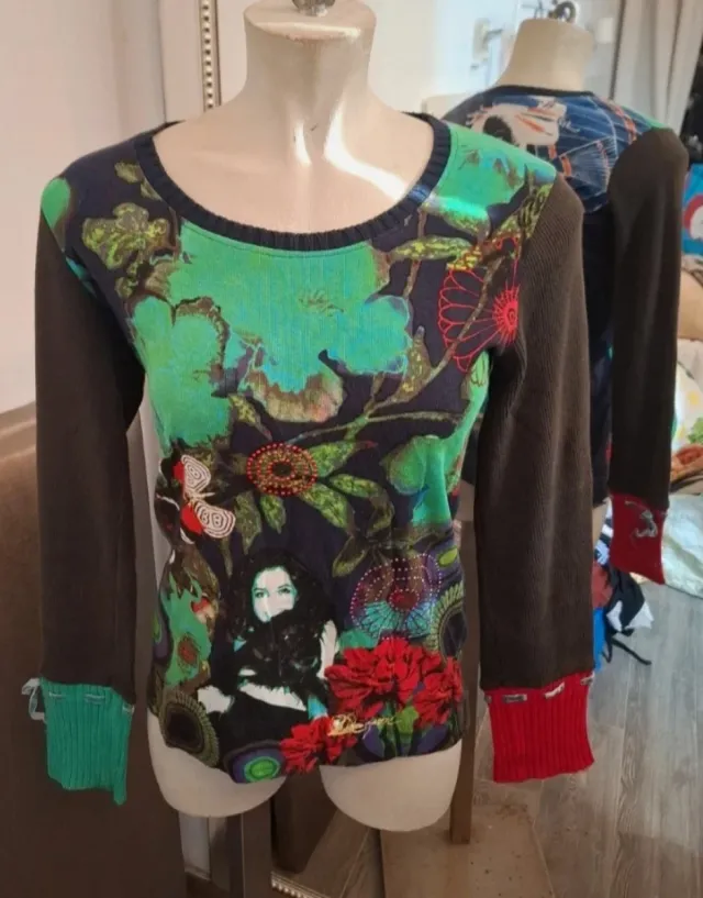 Camiseta Desigual Mujer Manga Larga Multicolor