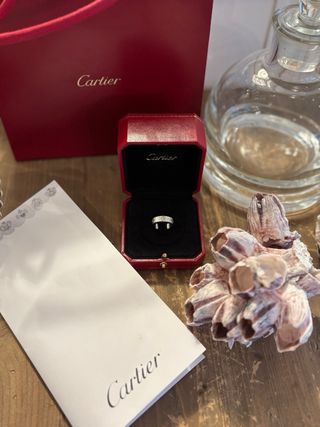 Anillo Cartier LOVE Oro Blanco Talla53/13 Española