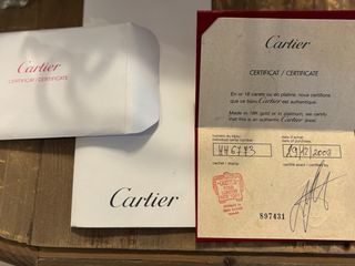 Anillo Cartier LOVE Oro Blanco Talla53/13 Española