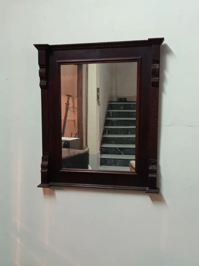 Espejo de madera y cristal