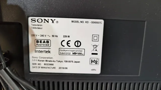 Smart TV Sony Bravia 55'' 4K.