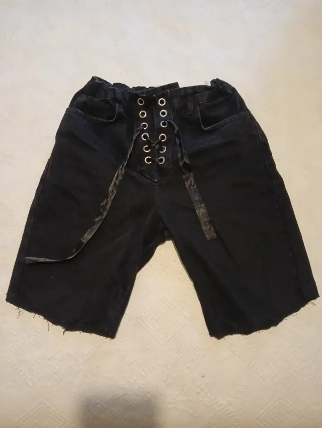 Shorts vaqueros negros de mujer