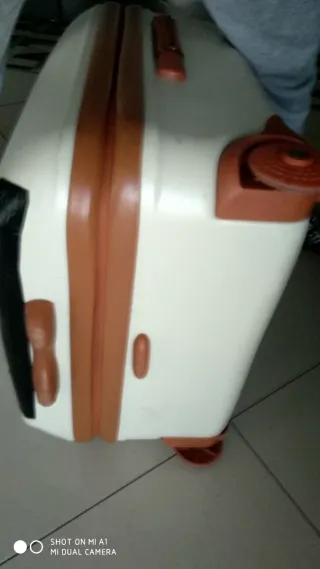 Valigia Bric's bianca e marrone