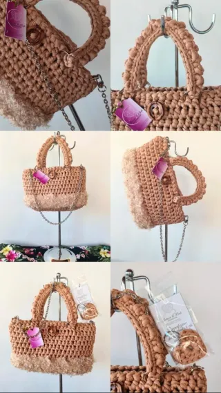 Borsa Teddy Beige/Marrone