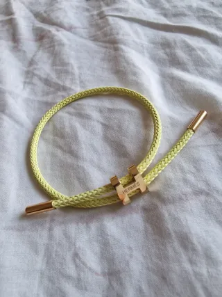 Pulsera Hermès H Dorada Roja