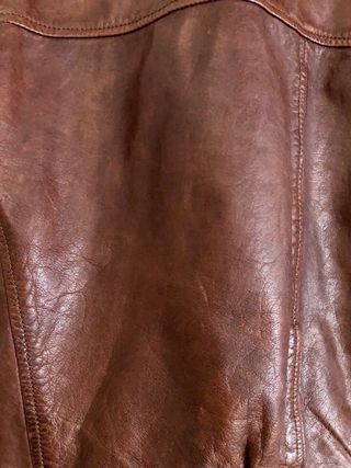 Massimo Dutti Cazadora Cuero Marrón