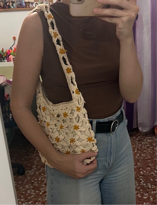 Bolso Crochet Flores Pull&Bear